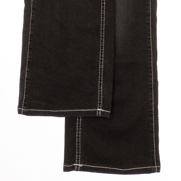 Jag Jeans Womens Size 30 Black Charcoal Mid Rise Bootleg Altered Measure 30x28.5 - Picture 5 of 10